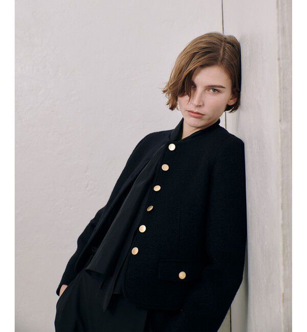 allureville「ブークレーノーカラージャケット」|ノーカラージャケット|