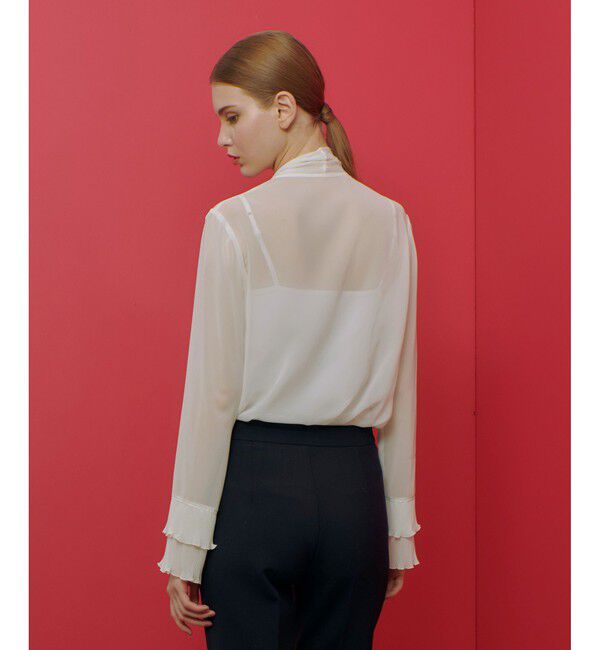 LOULOU WILLOUGHBY「【LOULOU WILLOUGHBY】プリーツリボンブラウス」|シャツ・ブラウス|