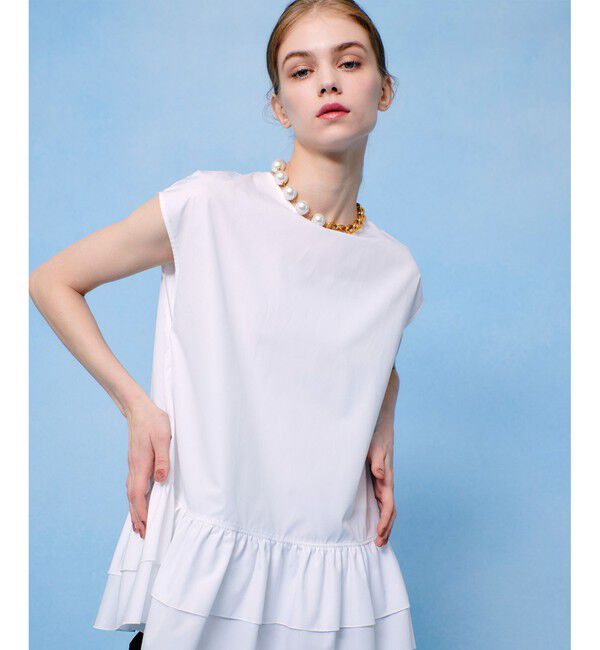 LOULOU WILLOUGHBY「【LOULOU WILLOUGHBY】ブロードフリルブラウス」|シャツ・ブラウス|