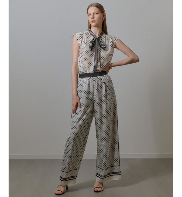 allureville「パネルドットプリントパンツ」|チノ|