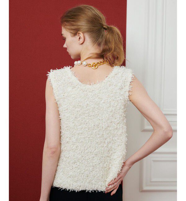 LOULOU WILLOUGHBY「【LOULOU WILLOUGHBY】リボンシャギープルオーバー」|ニット・セーター|