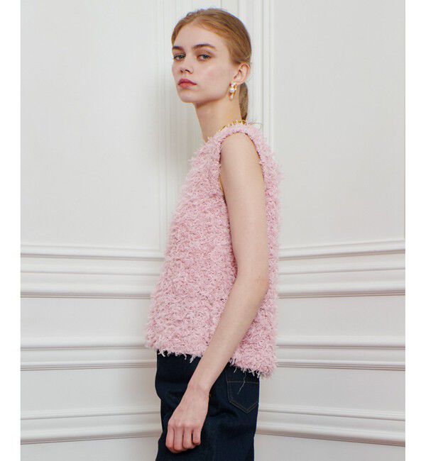 LOULOU WILLOUGHBY「【LOULOU WILLOUGHBY】リボンシャギープルオーバー」|ニット・セーター|