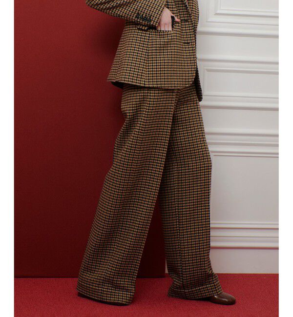 LOULOU WILLOUGHBY「【LOULOU WILLOUGHBY】ガンクラブチェックワイドパンツ」|その他|