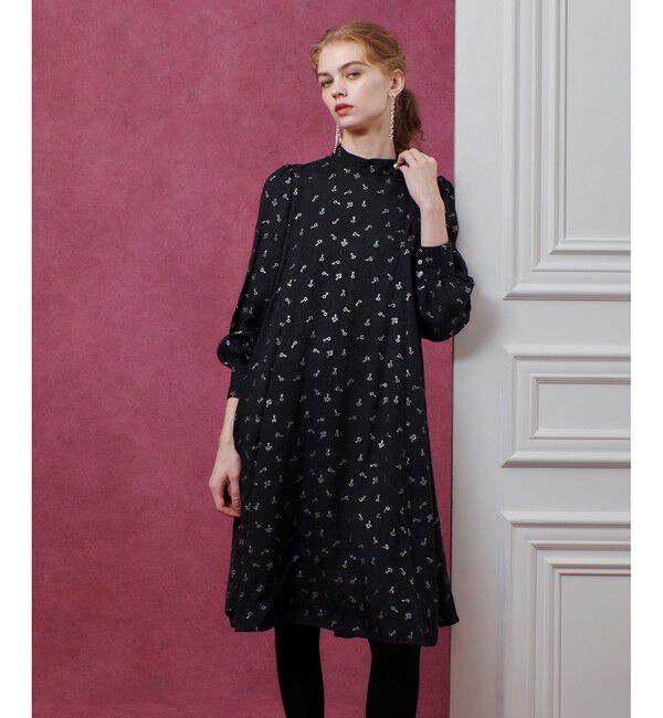 LOULOU WILLOUGHBY「【LOULOU WILLOUGHBY】KEYジャガードフレアワンピース」|ワンピース|