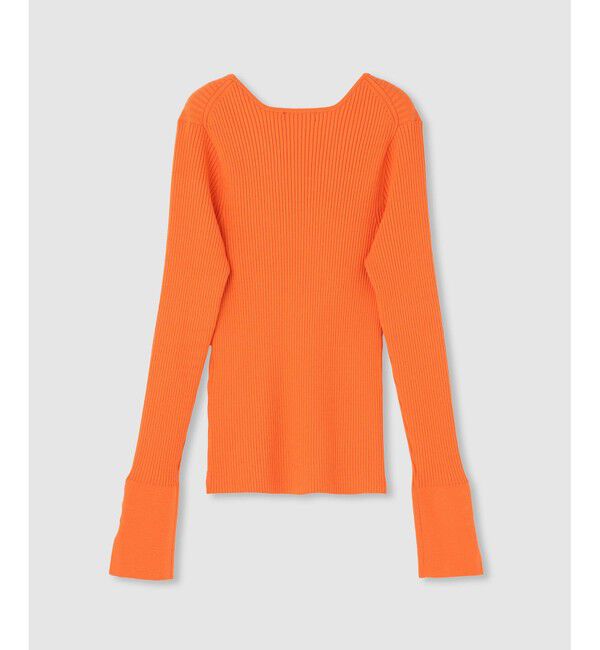 allureville「袖釦Vネックプルオーバー」|ニット・セーター|