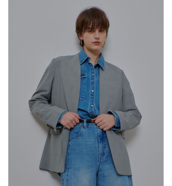 allureville「ストレッチノーカラージャケット」|ノーカラージャケット|