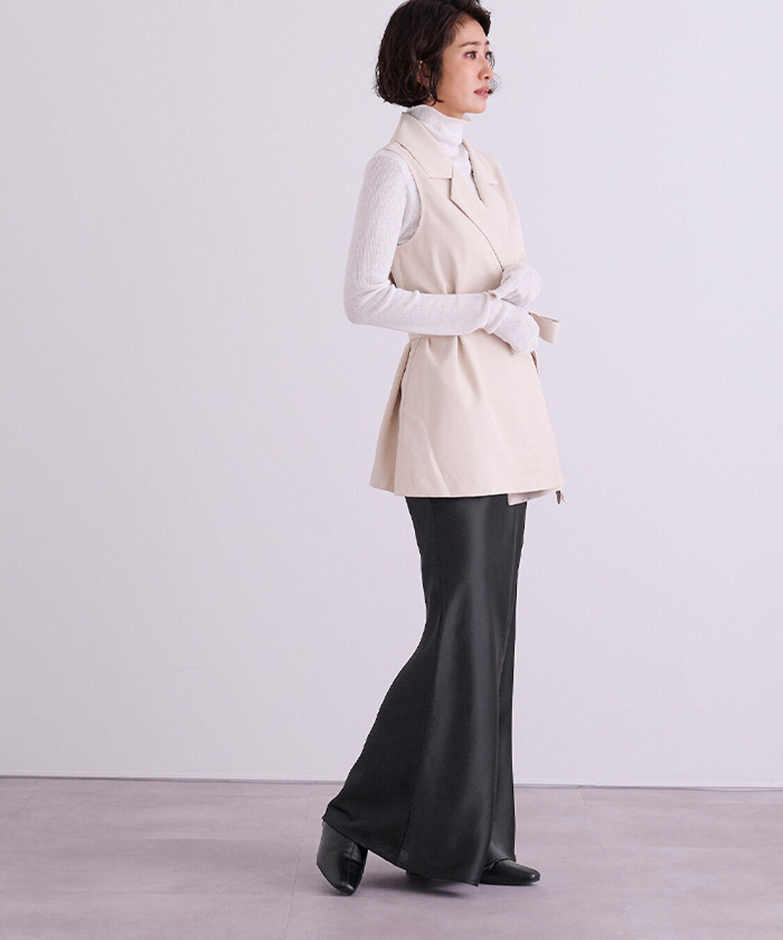 ur's「4.5cmスクエアトゥブーツ」|ショートブーツ|