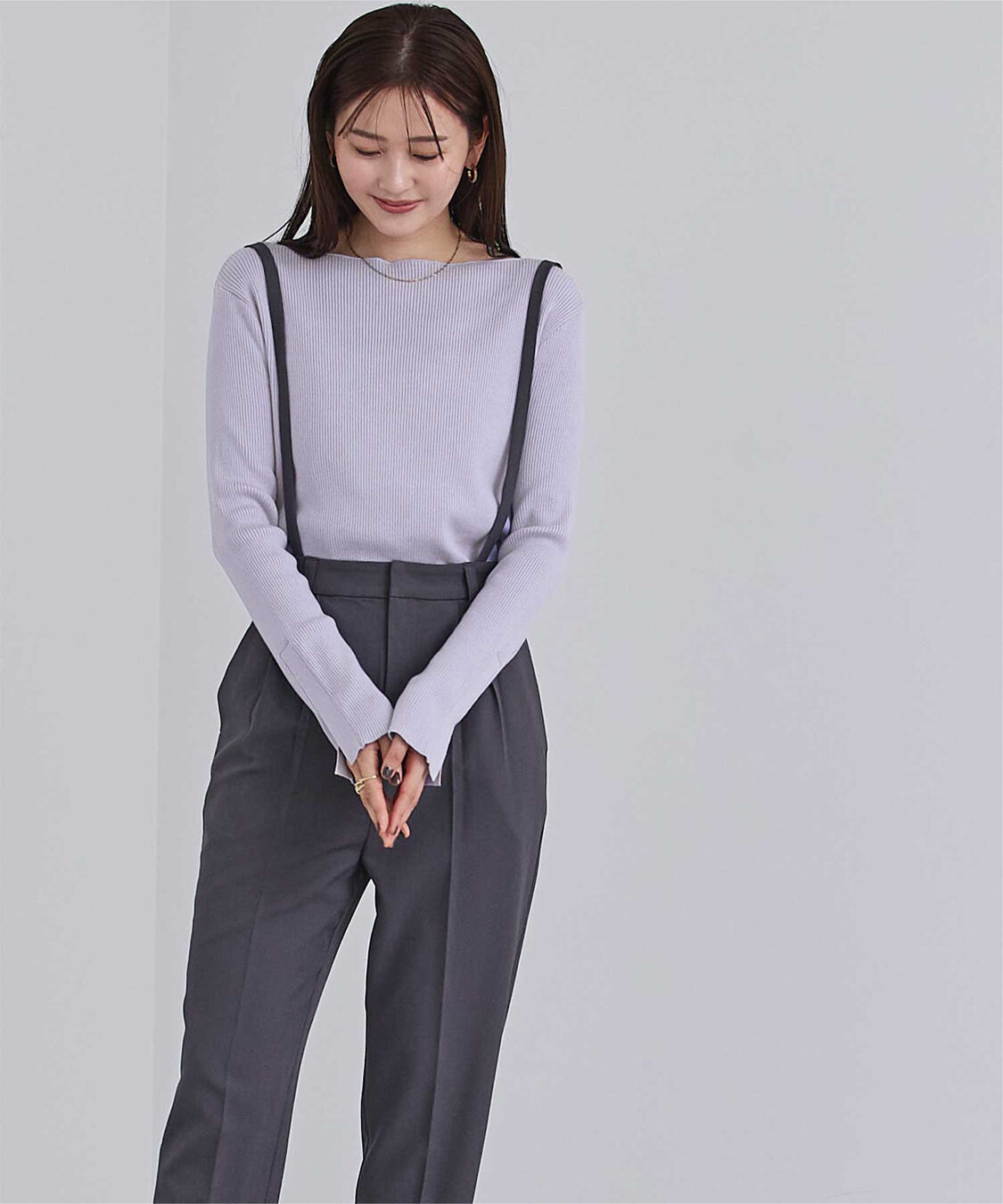 ur's「ボートネックスリットスリーブリブニット」|ニット・セーター|