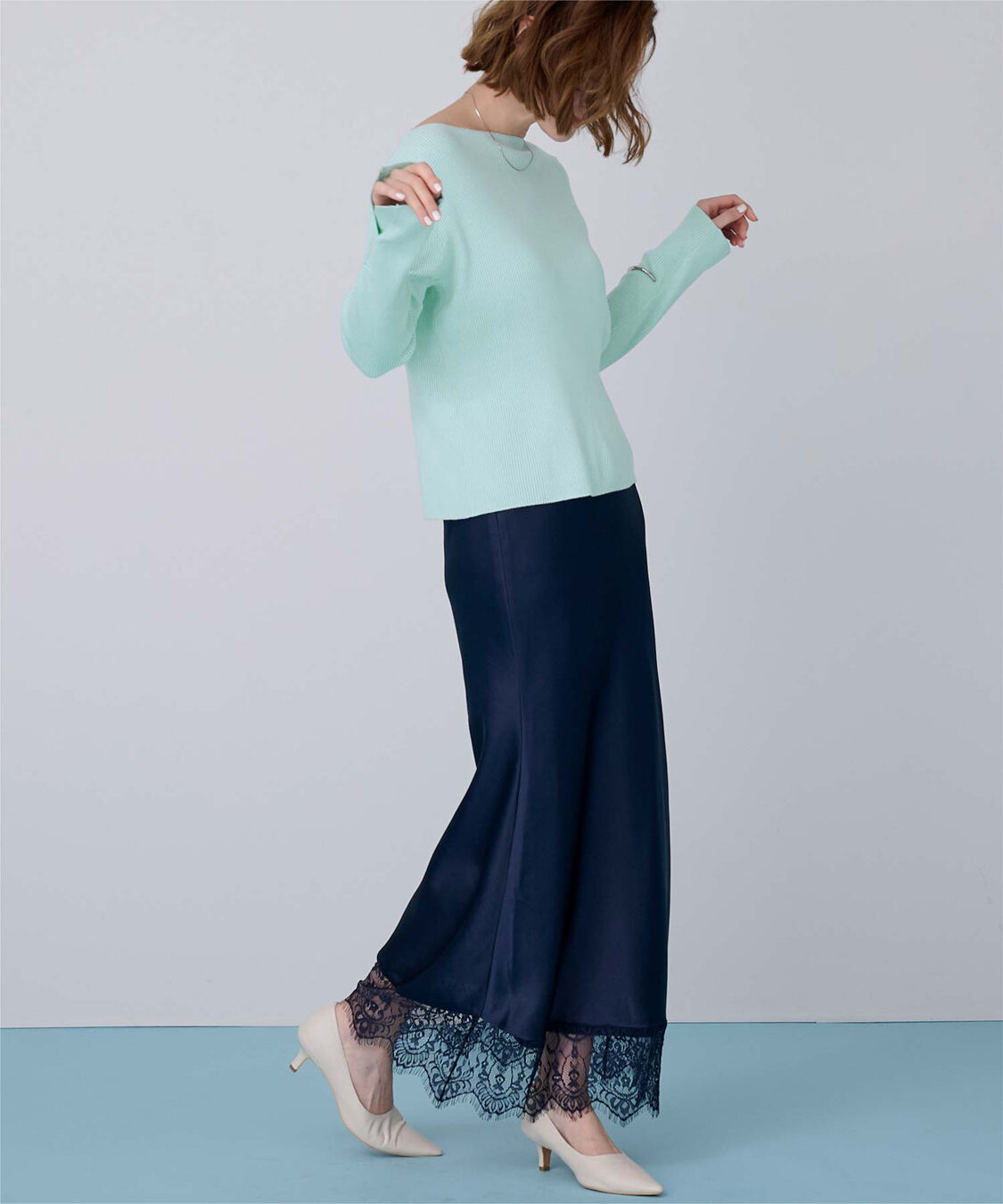 ur's「ボートネックスリットスリーブリブニット」|ニット・セーター|