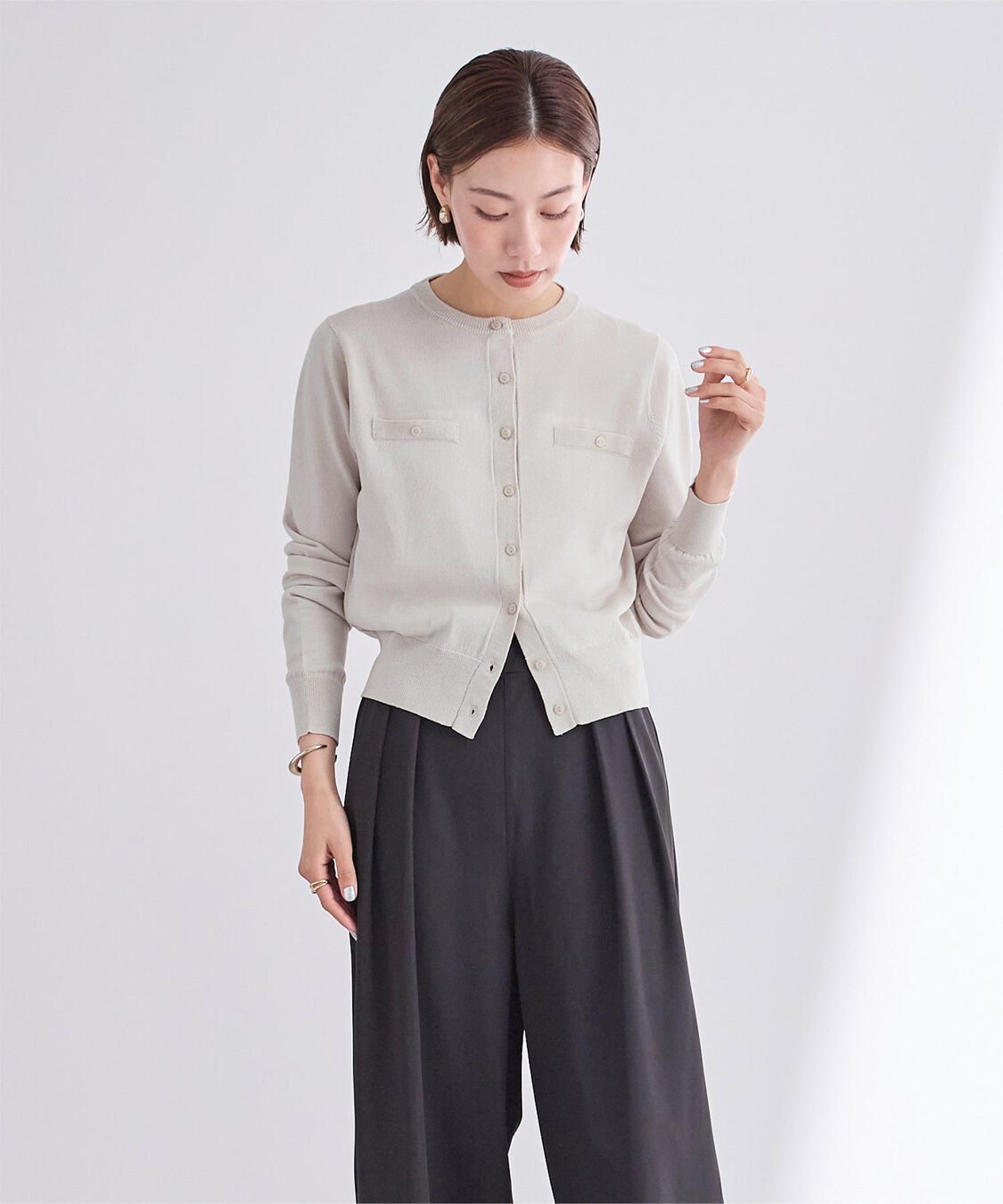 ur's「UVケアコンパクトベーシックニットカーディガン」|ニット・セーター|