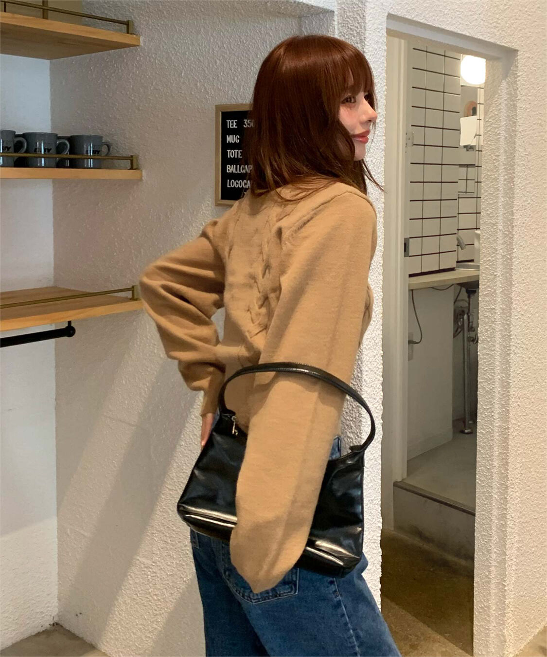 titivate「【いつきさんコラボアイテム】ケーブルデザインニットカーディガン」|ニット・セーター|