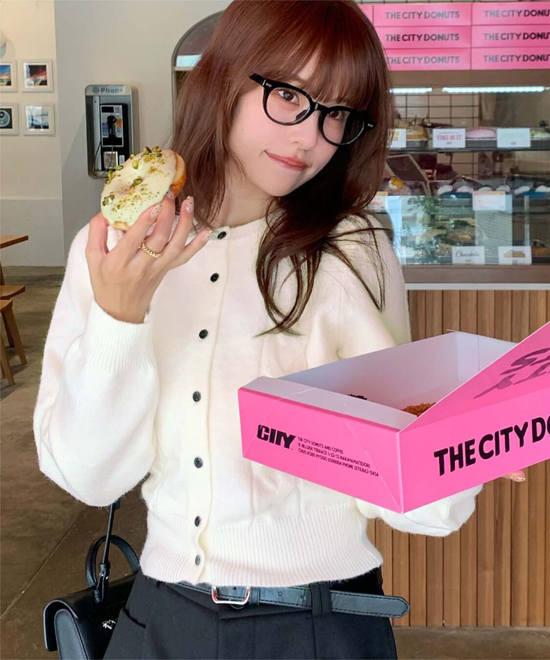 titivate「【いつきさんコラボアイテム】ケーブルデザインニットカーディガン」|ニット・セーター|オフホワイト