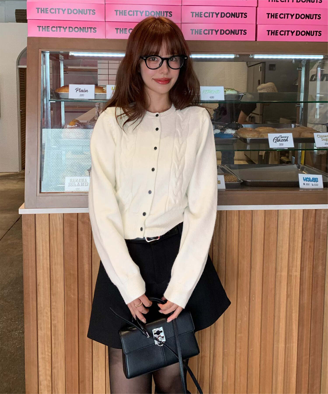 titivate「【いつきさんコラボアイテム】ケーブルデザインニットカーディガン」|ニット・セーター|