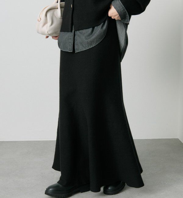  「【新色追加/リバイバル】ミラノリブニットスカート」|スカート|