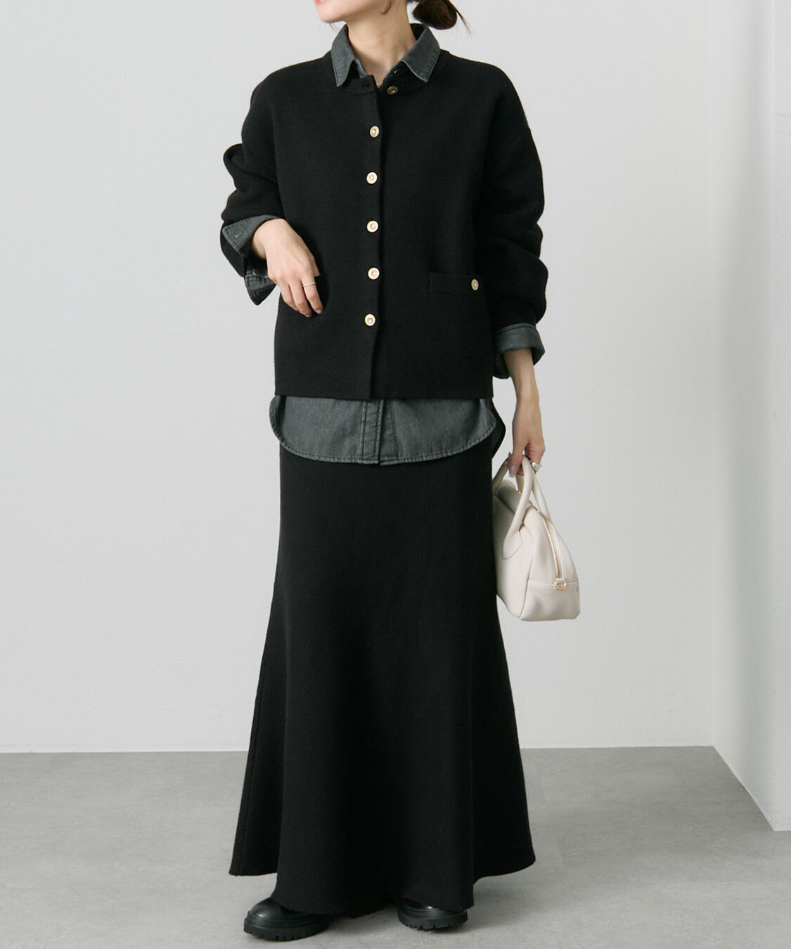  「【新色追加/リバイバル】ミラノリブニットスカート」|スカート|