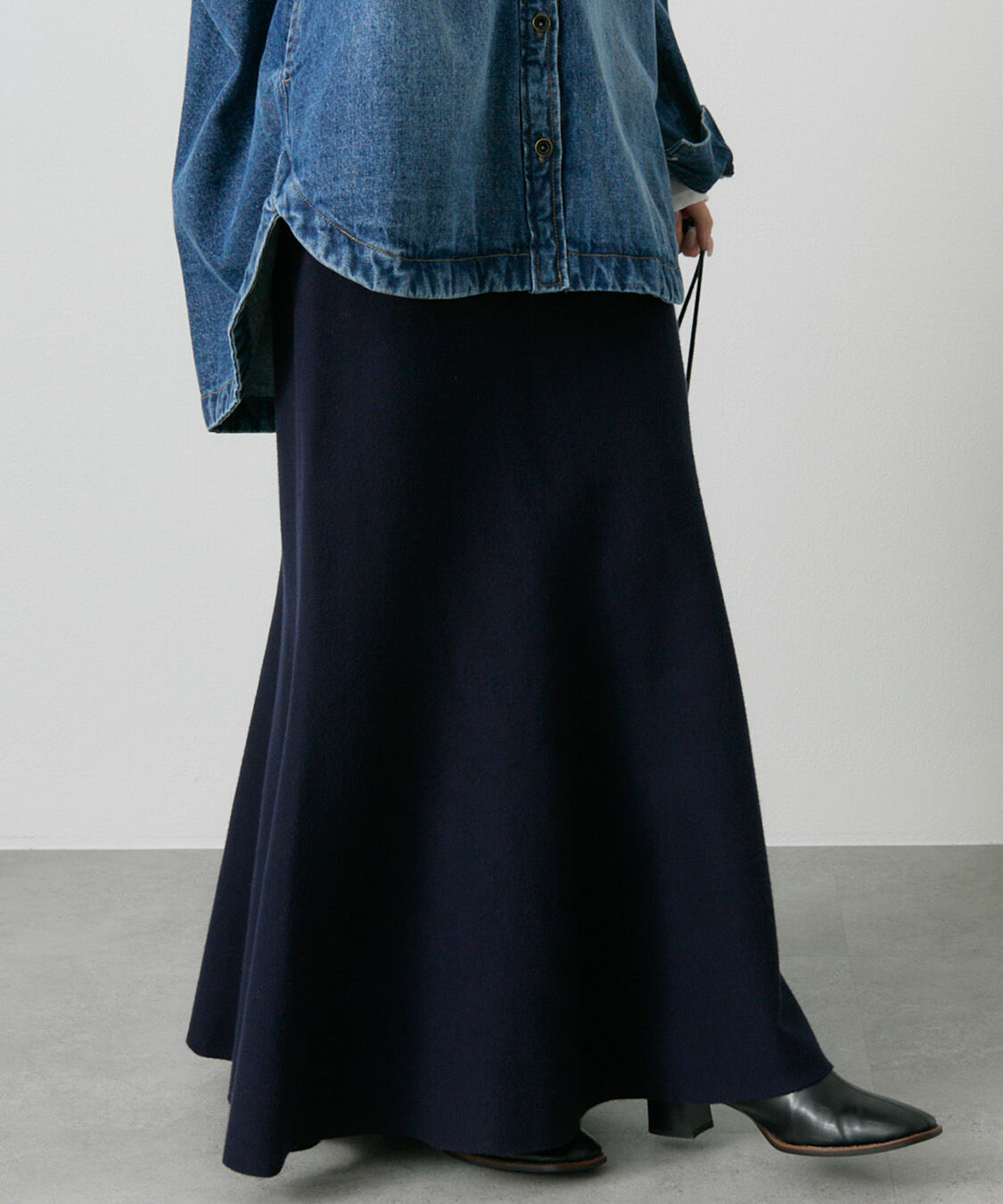  「【新色追加/リバイバル】ミラノリブニットスカート」|スカート|