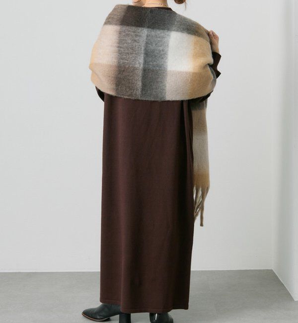  「起毛フェイクウールチェックマフラー」|ストール|