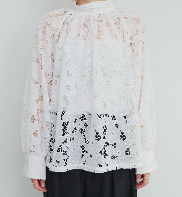  「フラワーモチーフカットワークレースブラウス」|シャツ・ブラウス|