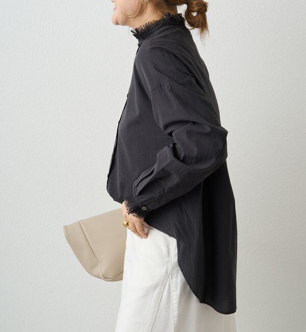  「襟袖プリーツレースブラウス」|シャツ・ブラウス|