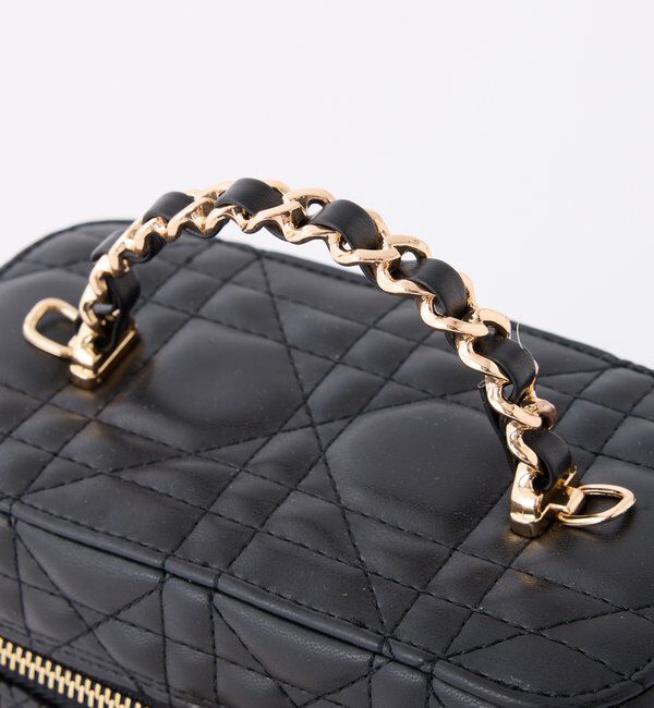  「チャーム付きキルティングバニティバッグ」|ショルダー・メッセンジャー|