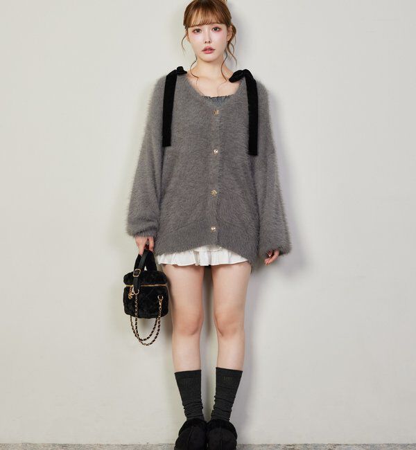 「milkyフェザーロングカーデ」|ニット・セーター|