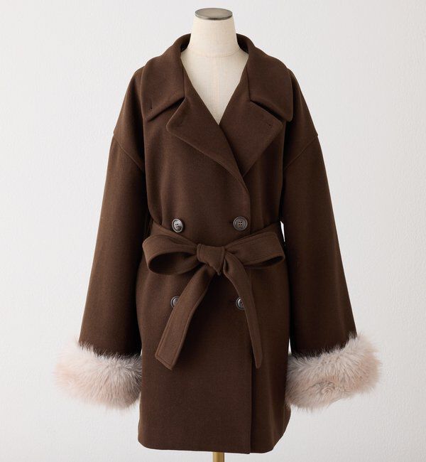  「3WAY衿袖ファーミドルコート」|その他|