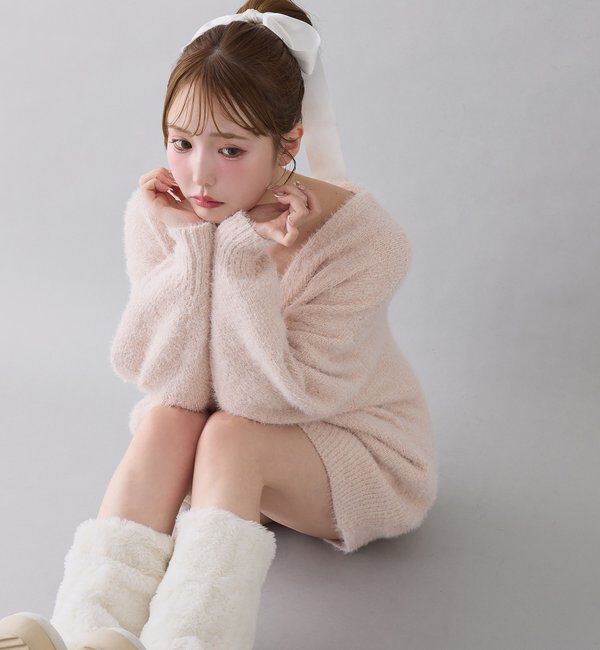  「ベロアモールカーデ」|ニット・セーター|