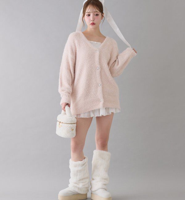  「ベロアモールカーデ」|ニット・セーター|