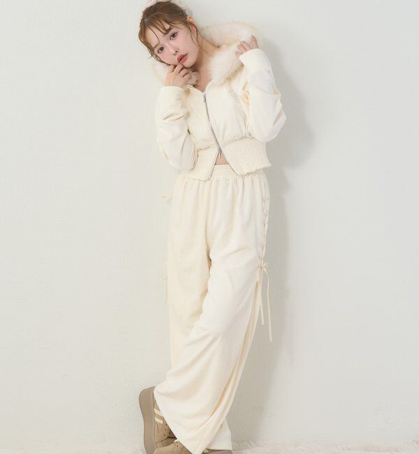  「【セットアップ可能】レースアップカットパンツ」|その他|