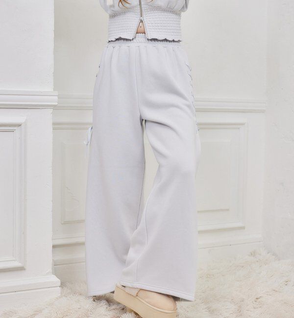  「【セットアップ可能】レースアップカットパンツ」|その他|