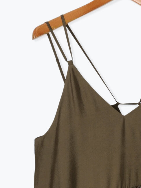 Lugnoncure「アシメギャザーキャミワンピース」|ワンピース|