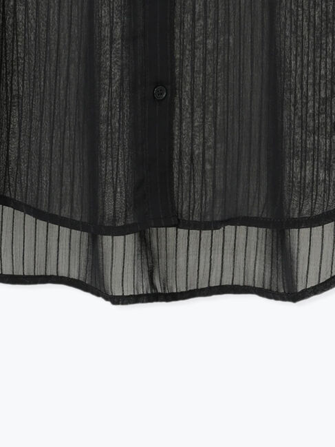 Te chichi TERRASSE「袖シャーリングシアーストライプブラウス」|シャツ・ブラウス|