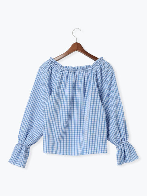 Te chichi TERRASSE「チェックスクエアネック2WAYブラウス《2025spring catalog item》」|シャツ・ブラウス|