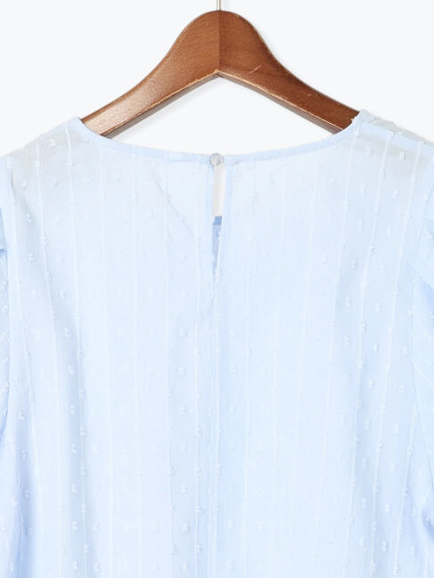 Te chichi TERRASSE「ストライプドットジャカードパフ袖ブラウス」|シャツ・ブラウス|