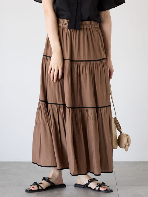 Te chichi TERRASSE「パイピングティアードスカート」|スカート|
