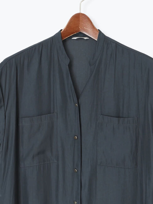 Te chichi「Wポケットサテンシャツワンピース」|ワンピース|