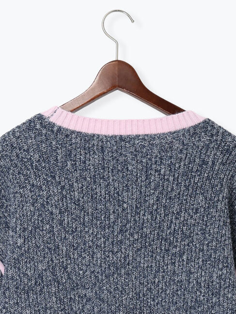 Te chichi TERRASSE「片畦配色クロップドモックネックニットプルオーバー」|ニット・セーター|