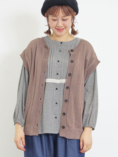 Samansa Mos2「テープヤーン前後2WAYベスト」|ダウンベスト・ベスト|