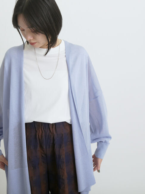 sm2rhythm「シアーロングカーディガン」|カーディガン|ブルー