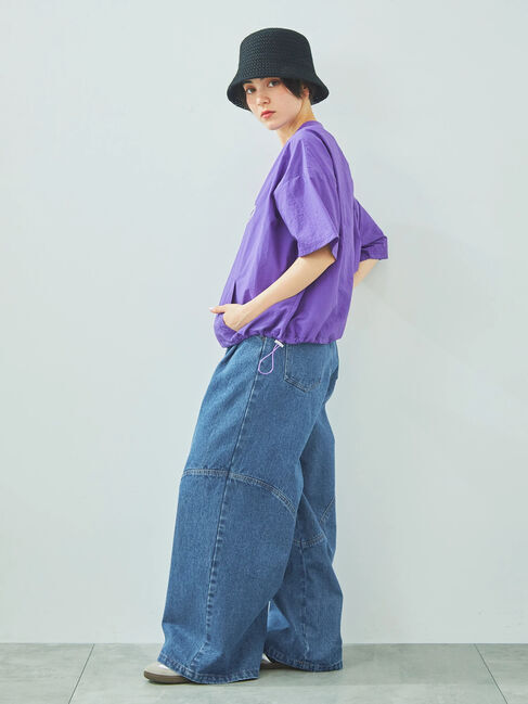 SM2「デニム/ツイル 切替ワイドパンツ」|その他|