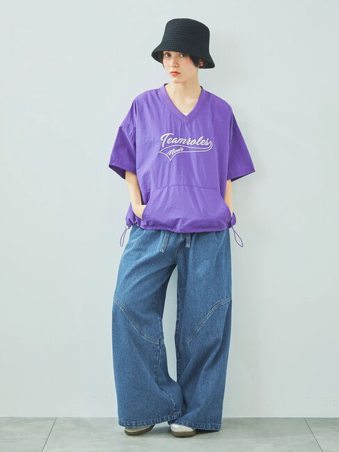 SM2「デニム/ツイル 切替ワイドパンツ」|その他|