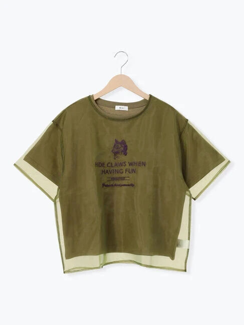 SM2「オーガンジー刺繍TシャツSET」|Tシャツ・カットソー|カーキ