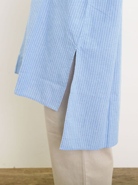 Samansa Mos2「【クールコットン】柄アソートスキッパーチュニック」|シャツ・ブラウス|