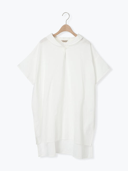 Samansa Mos2「【クールコットン】柄アソートスキッパーチュニック」|シャツ・ブラウス|