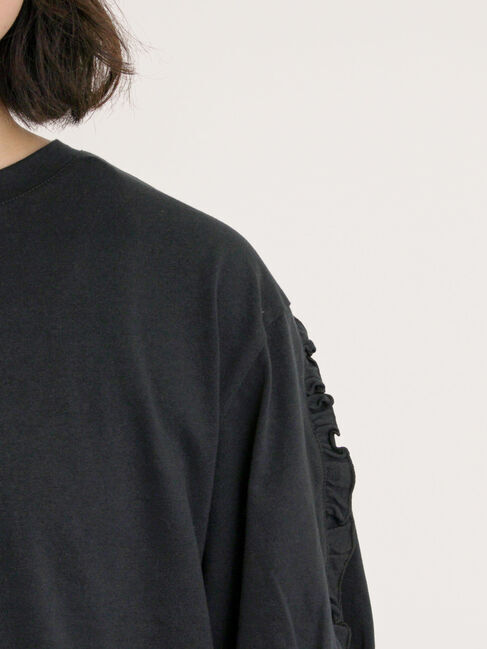 Samansa Mos2「袖タテフリルTシャツ」|Tシャツ・カットソー|
