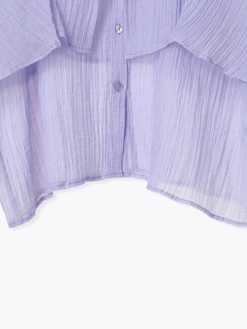 Samansa Mos2 blue「ビスチェドッキングブラウス」|シャツ・ブラウス|