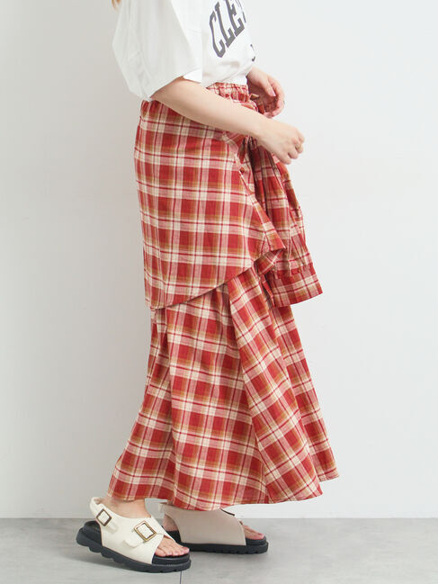 SM2「シャツ巻き風チェックスカート」|スカート|