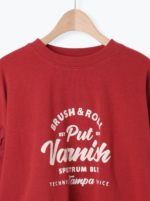 Samansa Mos2「袖フリル切替えスウェット」|Tシャツ・カットソー|