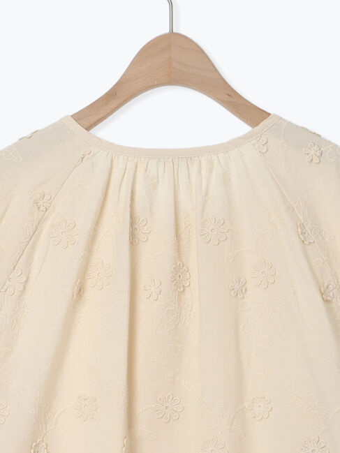 Samansa Mos2「3D刺繍クルーネックチュニック」|シャツ・ブラウス|