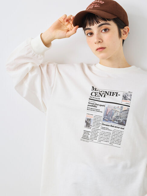 SM2「袖布帛インレイロゴプルオーバー」|Tシャツ・カットソー|